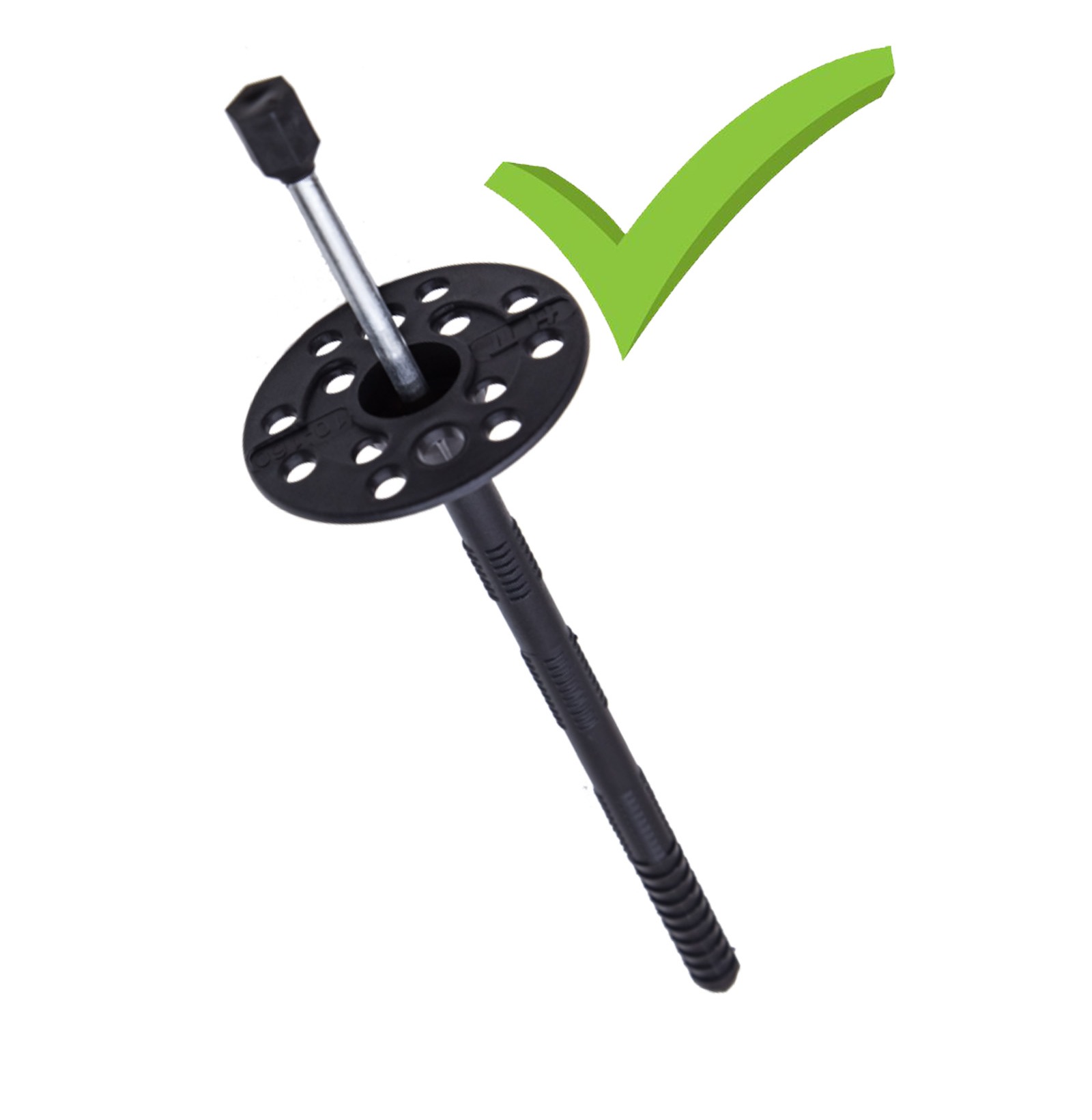 Дюбель с металлическим стержнем и термоголовкой