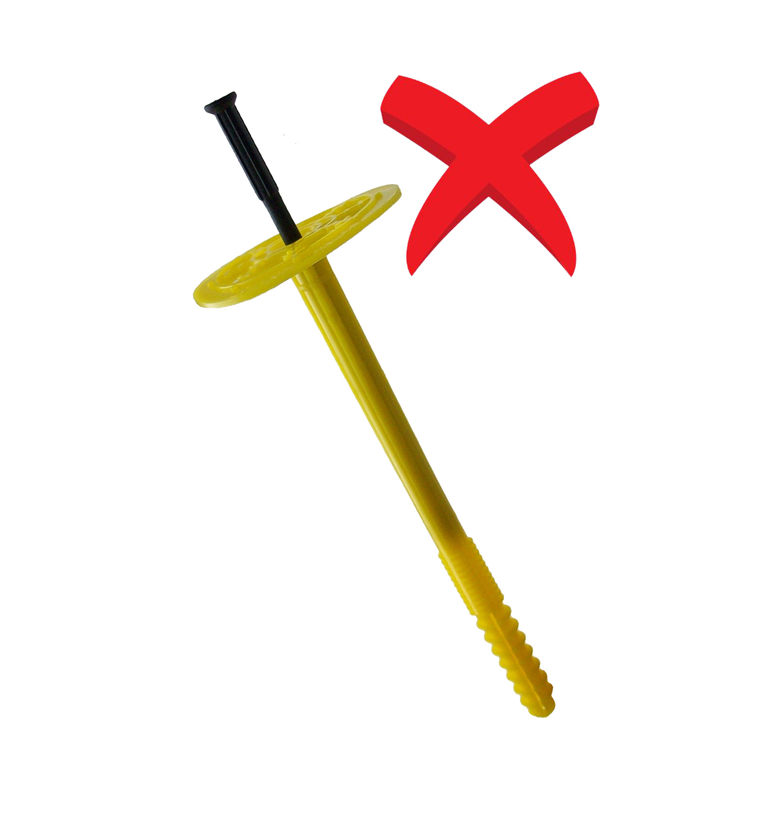 Дюбель с пластиковым стержнем